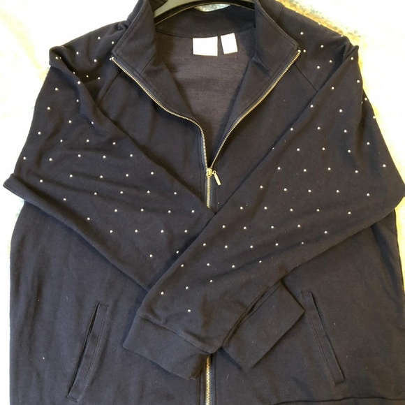 Women's Weekends By Chico's studded Jacket - Picture 2 of 8